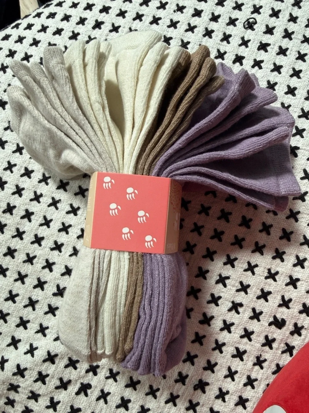 PAWZ by Bear Paws Women Purple Ankle Socks Shoe size 5-10 /10 Pack NWOT